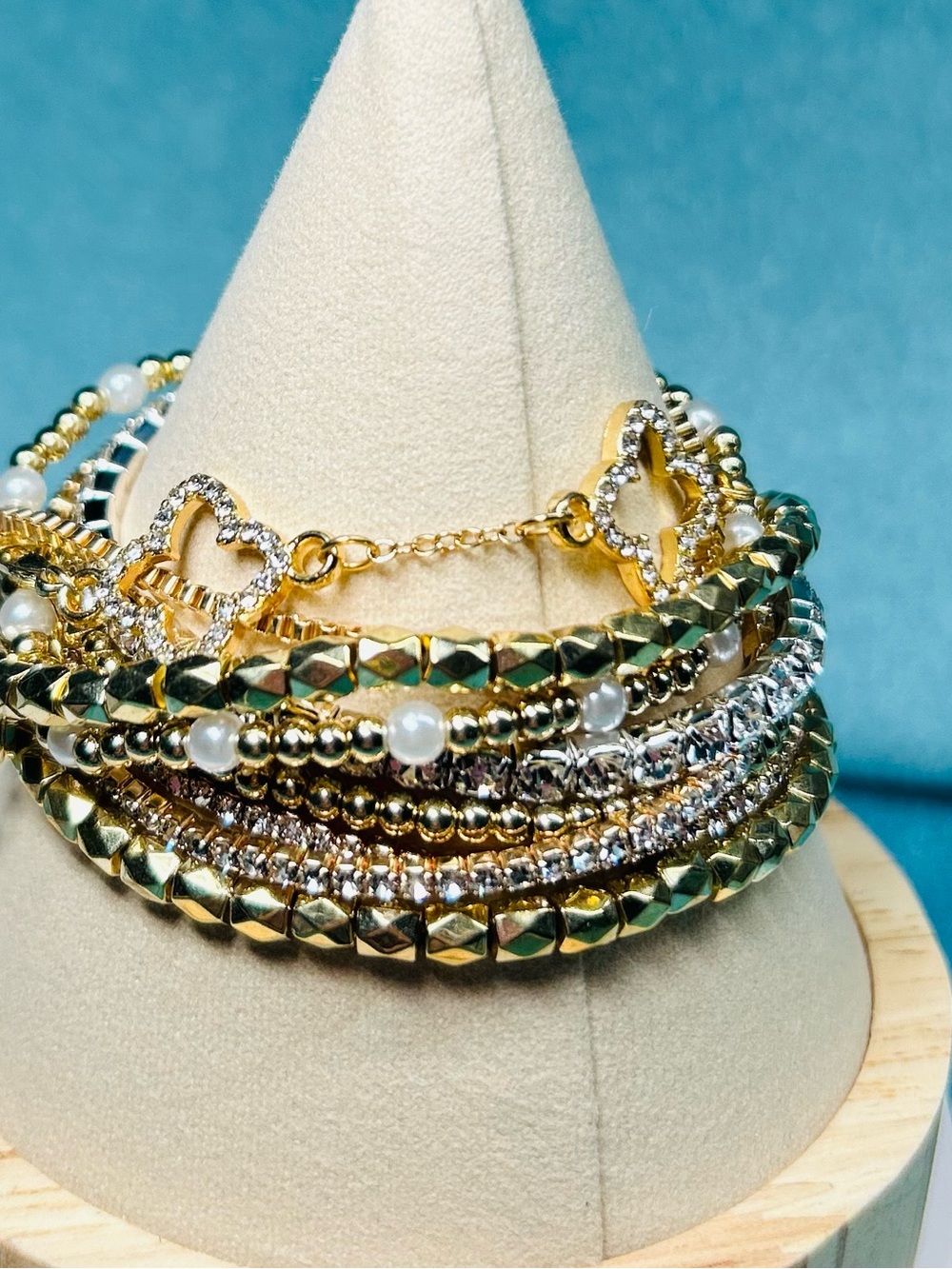 Bracelet Stack Gold-Tone Layered Bracelet Set